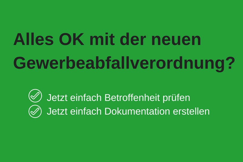 Gewerbeabfallverordnung Dokumentation Vorlage