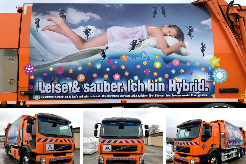 Containerdienst Erfurt Thüringen Hybrid LKW